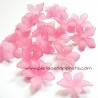 Lot 13 Fleur acrylique rose 30mm